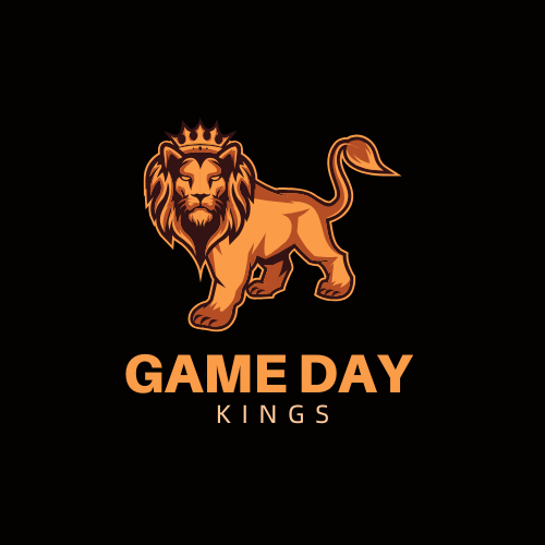 Yellow Abstract Lion King Gaming Logo